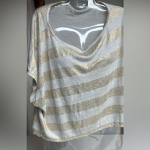 Crop top with metallic print